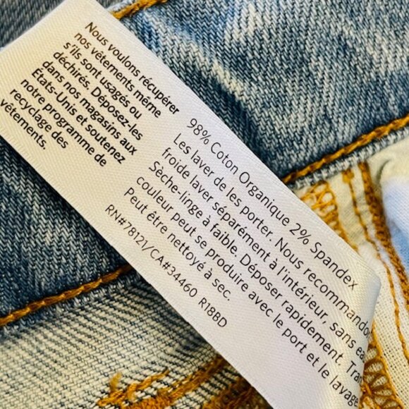 Eileen Fisher Boyfriend Jeans Organic Cotton 14 Light Wash Denim (36x28) - Picture 6 of 8